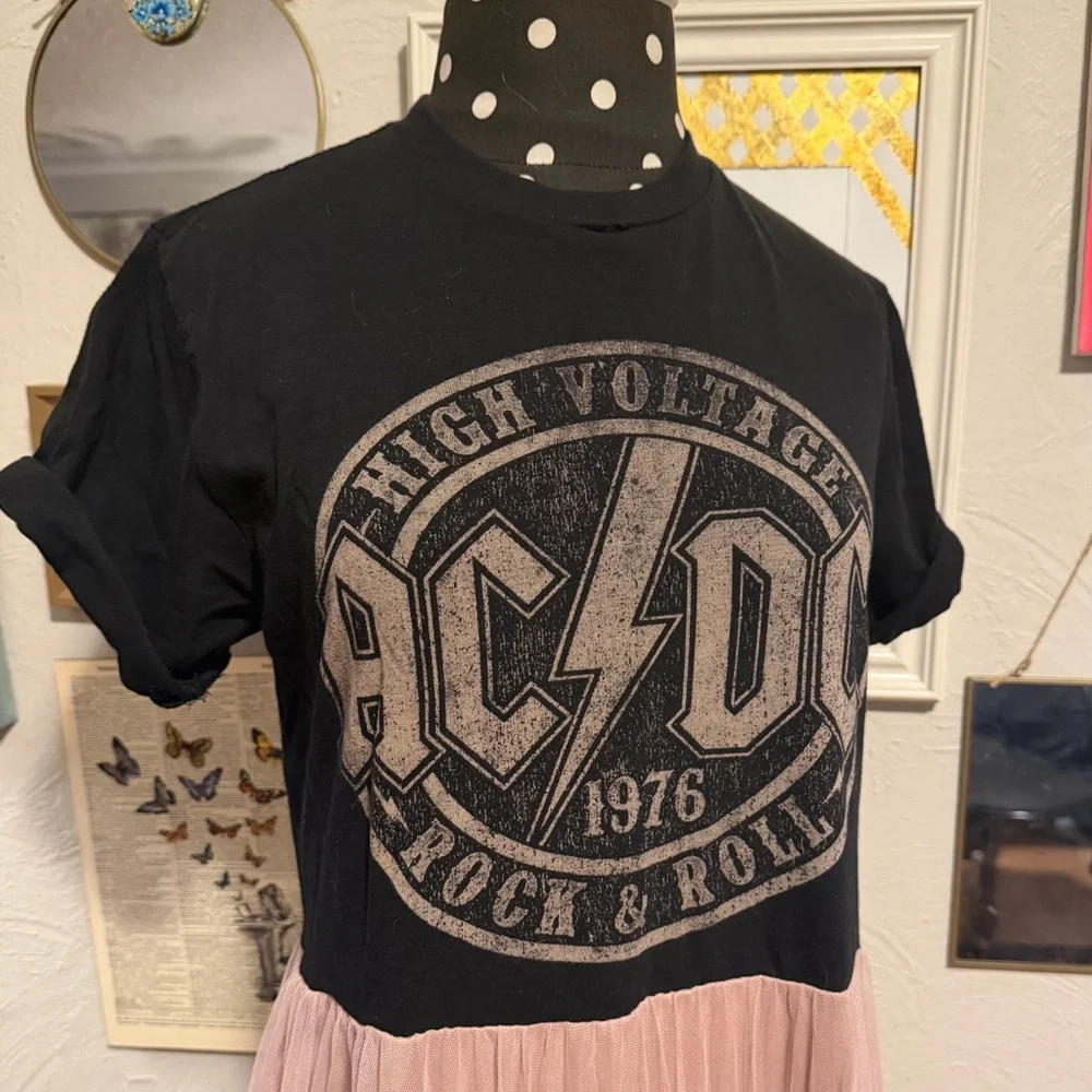 AC/DC Edition! Band Tee to maxi! Repurposed. 🎸The Remix Collection 🥁 - Picture 5 of 7